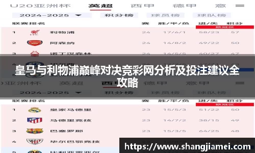 皇马与利物浦巅峰对决竞彩网分析及投注建议全攻略